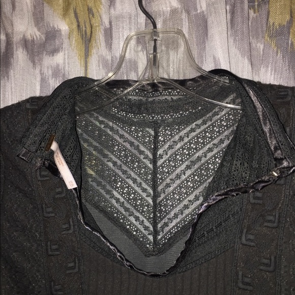 Free People gray lace peplum top - Picture 5 of 6
